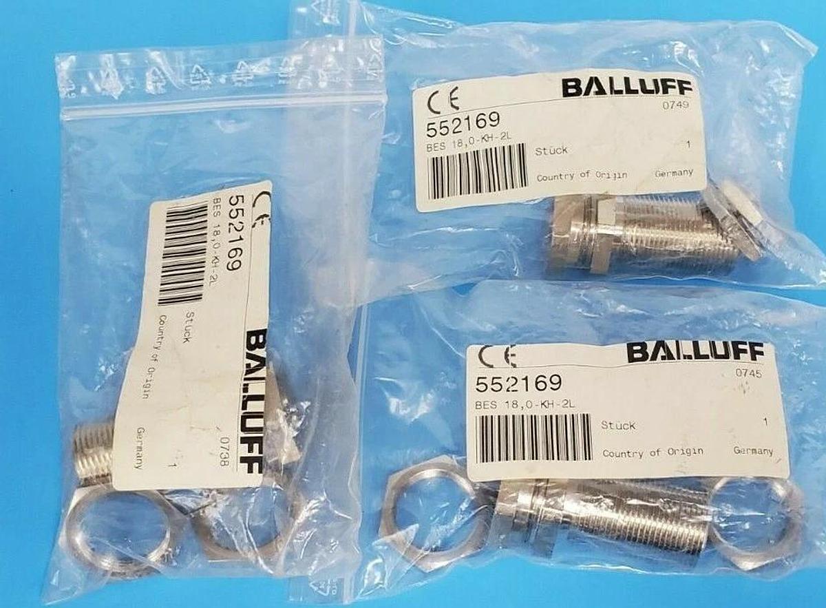 Used LOT OF 3 NEW BALLUFF 552169 CLAMPS BES 18,0-KH-2L