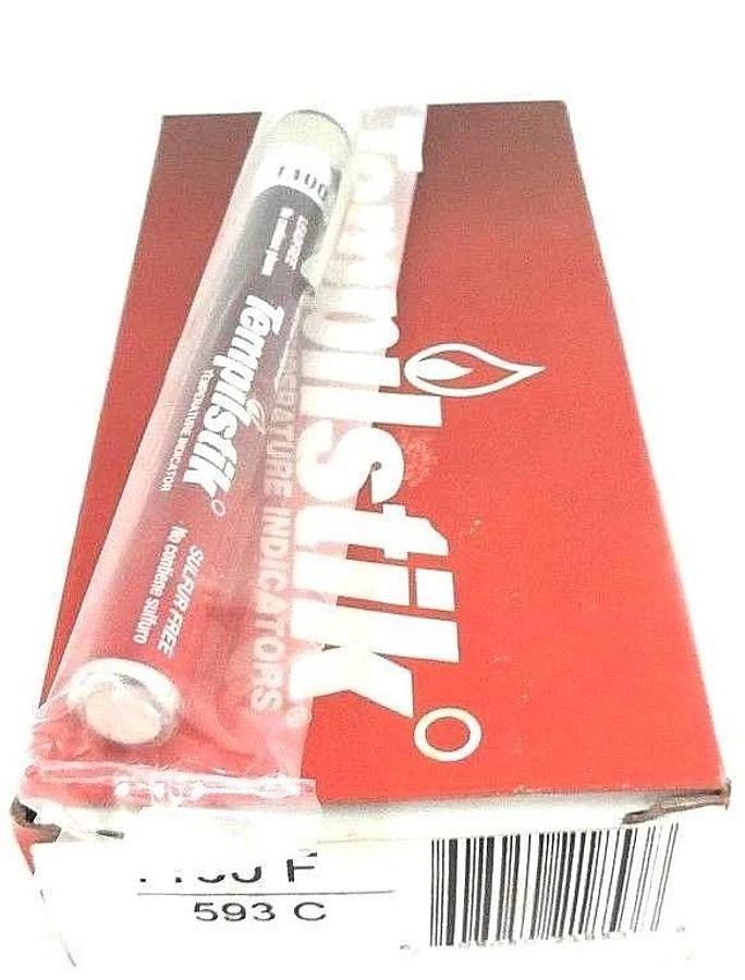 Used BOX OF 10 TEMPIL INC. 719-TS1100 TEMPILSTIK TEMPERATURE INDICATORS 1100F, TE1100