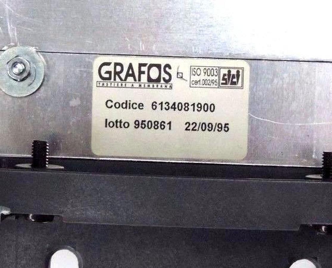 Used GRAFOS 6134081900 FACE PLATE W/ GRAFOS 6134189300 PLATE