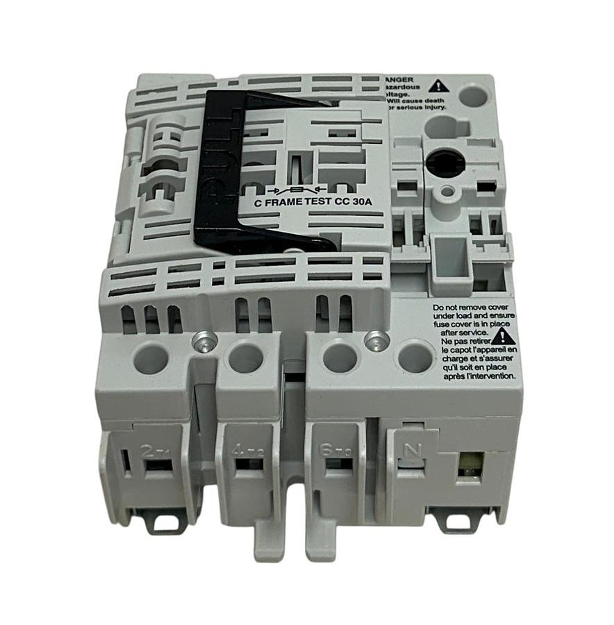 Used EATON R4H3030FCCSN FUSIBLE ROTARY DISCONNECT H-FRAME 30A CC 3P 600VAC NSMP