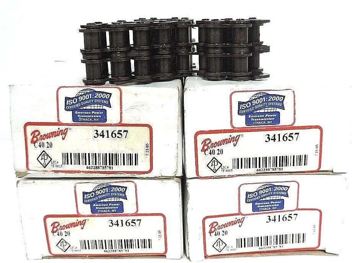 Used LOT OF 4 NIB BROWNING 341657 ROLLER CHAINS DOUBLE STRAND