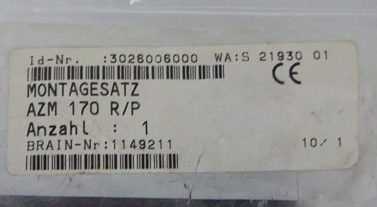 Used NEW SCHMERSAL AZM 170 R/P MOUNT KIT ADJUSTABLE PARALLEL 3026006000 , 1149211
