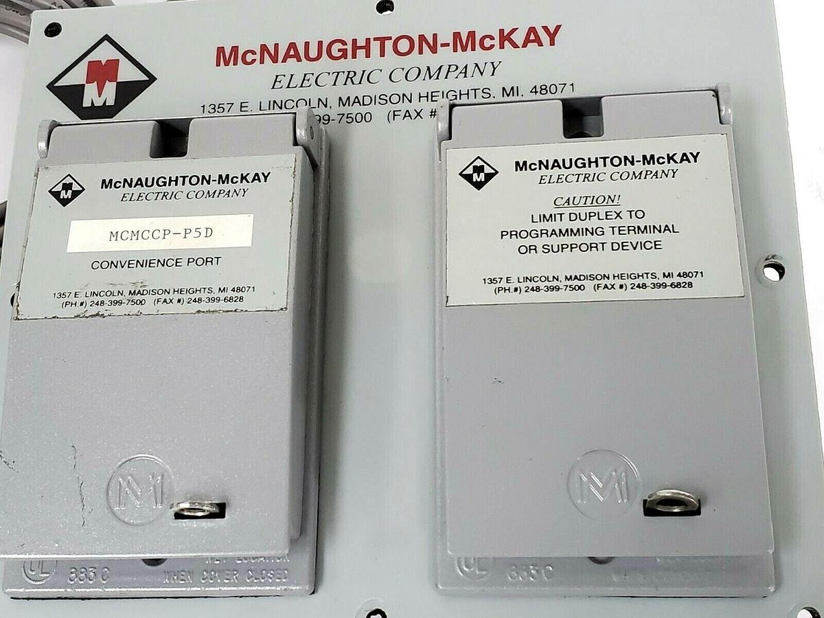 Used MCNAUGHTON-MCKAY BE-467766 INDUSTRIAL CONTROL PANEL MCMCCP-P5D CONVENIENCE PORT