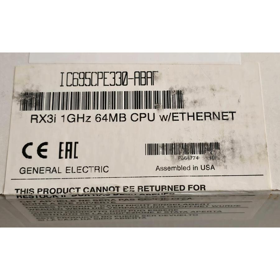 GE EMERSON IC695CPE330 PACSystems RX3i 64MB CPU w/ENET IC695CPE330-ABAF NSFS