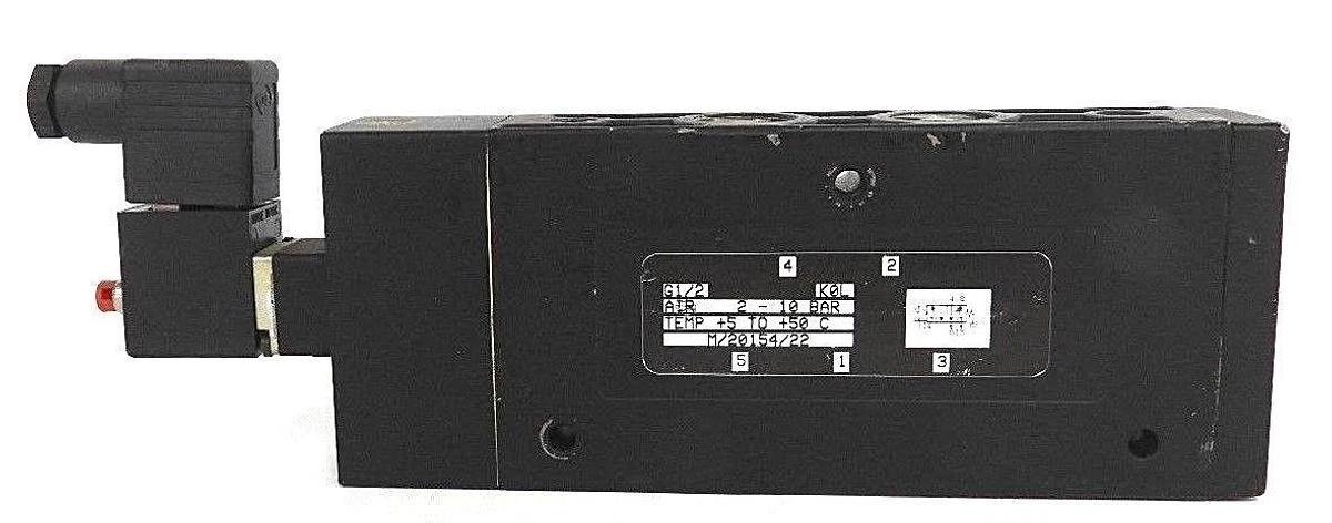 Used NORGREN M/20154/22 SOLENOID VALVE, 5/2 WAY 1/2'' W/ 1799 COIL 24V DC