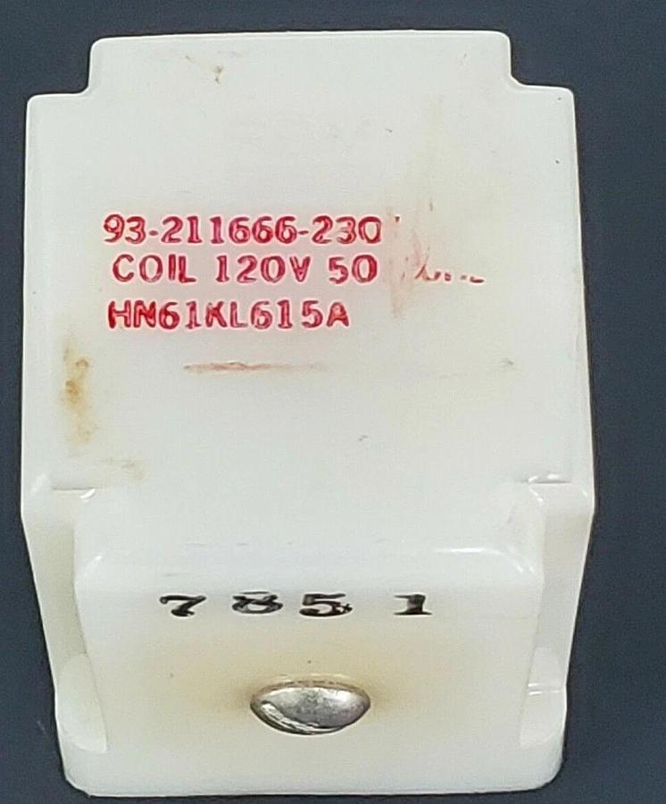 Used RBM CONTROLS 93-211666-230 RELAY COIL 120V, HM61KL615A