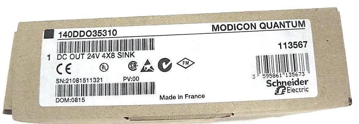 Used F/S SCHNEIDER ELECTRIC MODICON QUANTUM 140DDO35310 DC OUT 24V 4X8 SINK PV: 00