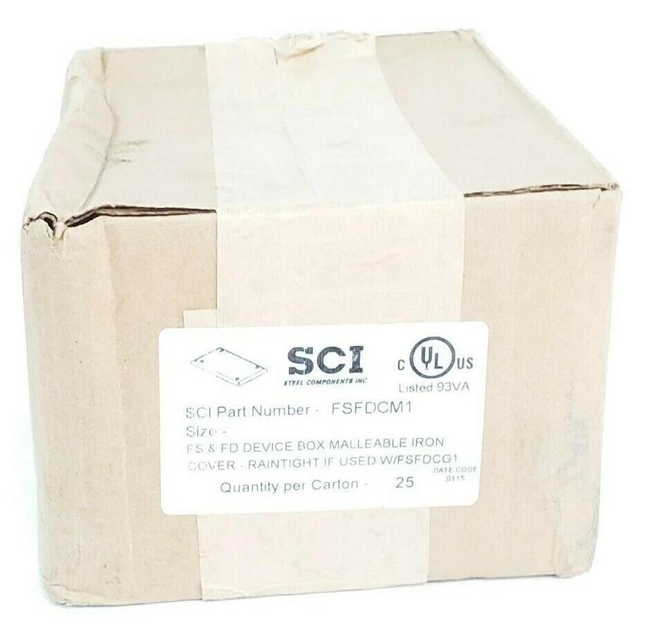 NIB SCI FSFDCM1 FS & FD DEVICE BOX MALLEABLE IRON COVER (QTY: 25)