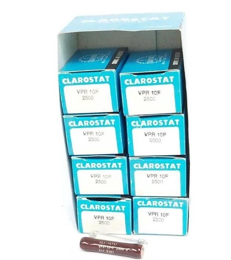 Used LOT OF 8 NIB CLAROSTAT VPR-10-F 2500 RESISTORS 2500 OHMS 411 9107 VPR10F2500