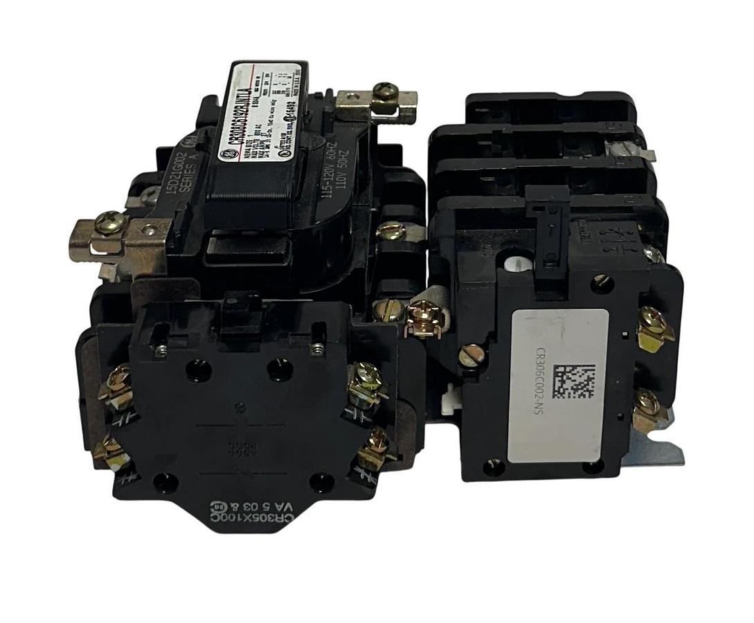 Used GENERAL ELECTRIC CR308C6192RJNTLA NEMA SIZE 1 MAGNETIC STARTER 600VAC 27A USNP