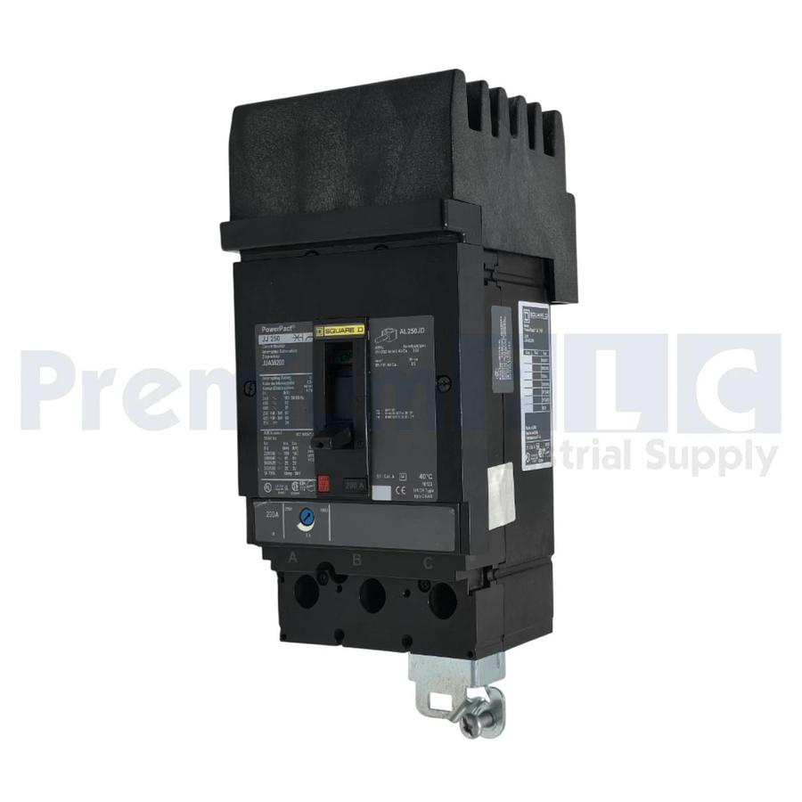 SQUARE D JJA36200 PowerPact JJ 250 CIRCUIT BREAKER 200A, 3-POLE, 600VAC NSNP 785901939245