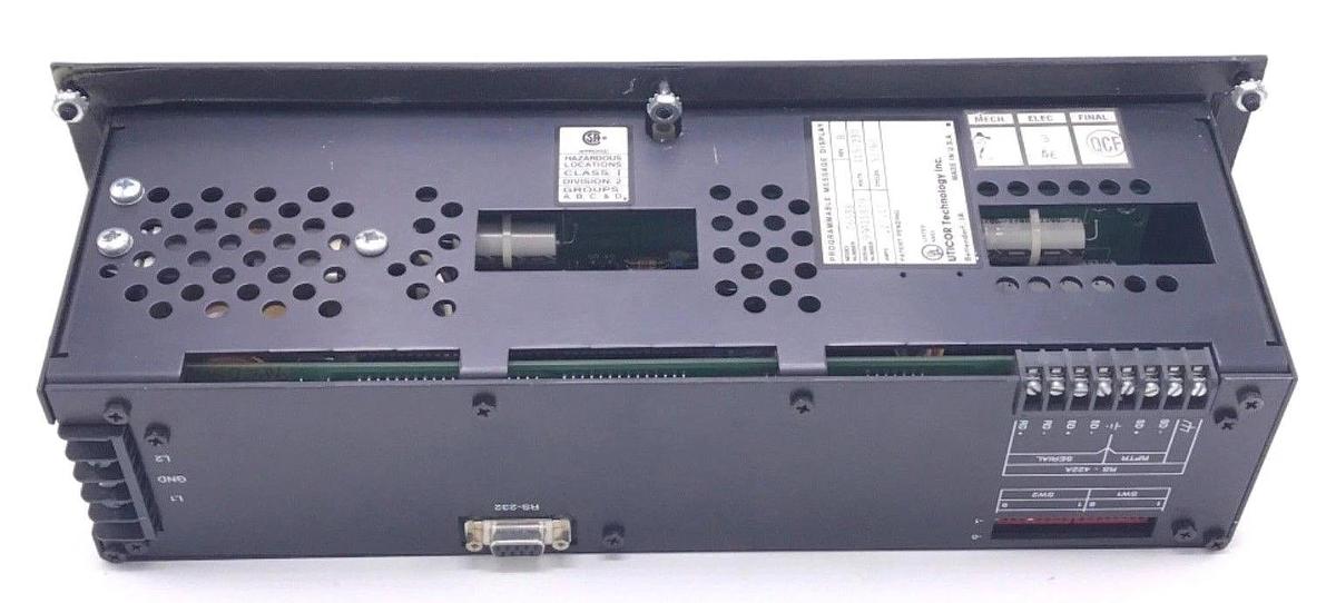 Used UTICOR 76538 PROGRAMMABLE MESSAGE DISPLAY PMD200S REV B, .2/.10AMP, 115/230VAC