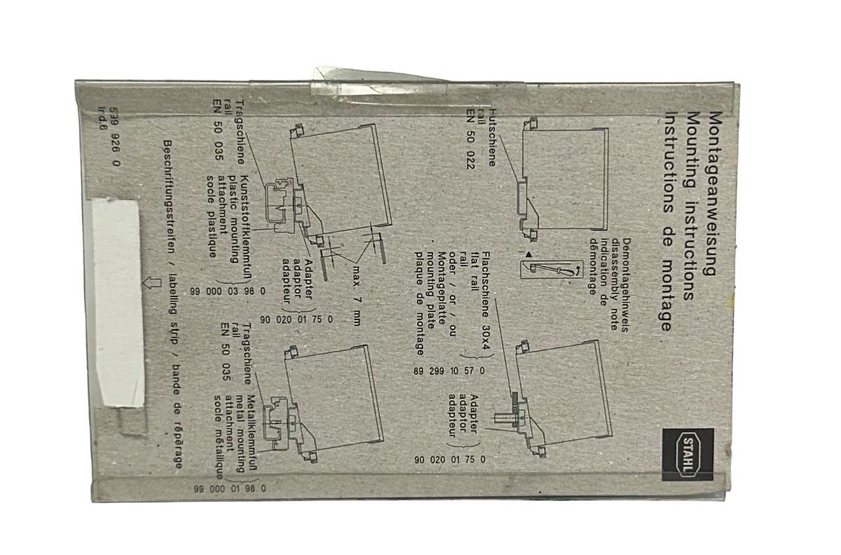 Used STAHL 9004/00-200-050-001 / 900400200050001 INTRINSPAK SAFETY BARRIER NSMP