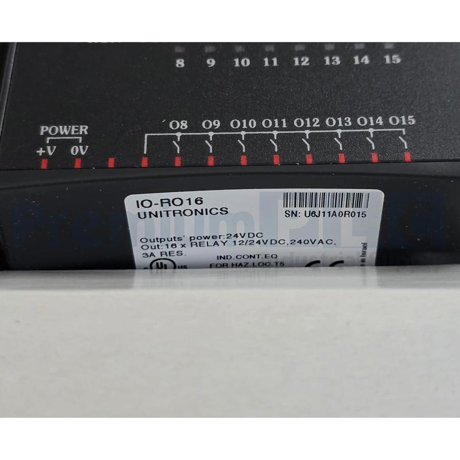 Used NEW UNITRONICS IO-RO16 / IORO16 I/O EXPANSION MODULE 16 -OUTS 24VDC NSMP