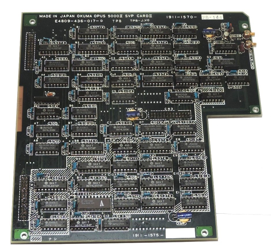 Used OKUMA E4809-436-017-D OPUS 5000 II SVP CARD, E4809436017D