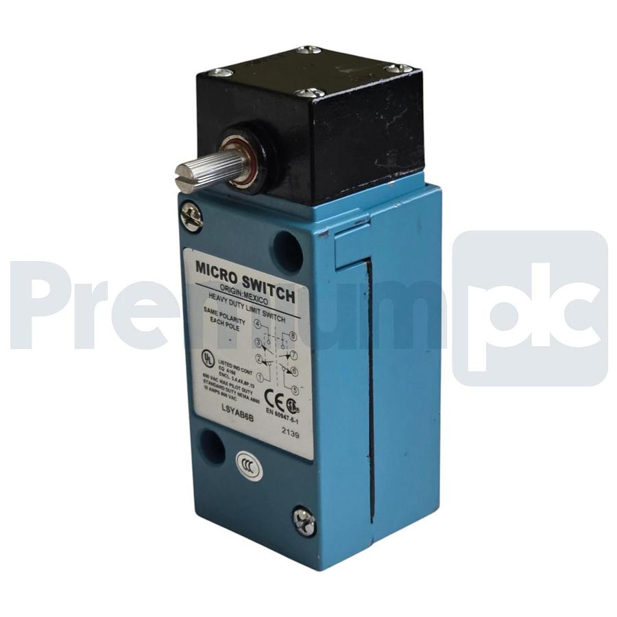 Honeywell LSYAB6B MICRO SWITCH Heavy Duty Limit Switch DPDT Plug-In 10A 600VAC