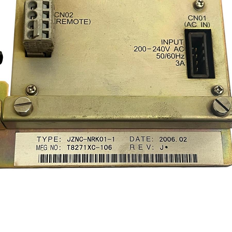Used Yaskawa Motoman NX100 CPU Rack JZNC-NRK01-1 w/ JANCD-NCP01-1 & CPS-420F PSU