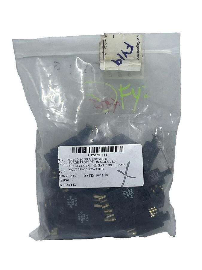 Lot of 50 Circa Telecom 3B1E Analog 5-Pin Gas Fuse Module 10kA 350V New Surplus