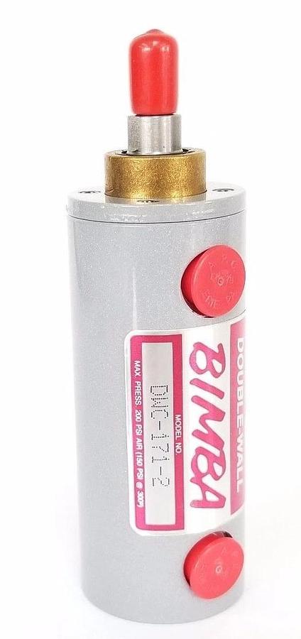 Used NEW BIMBA DWC-171-2 PNEUMATIC CYLINDER 1-1/2" BORE, 1" STROKE, 200 PSI