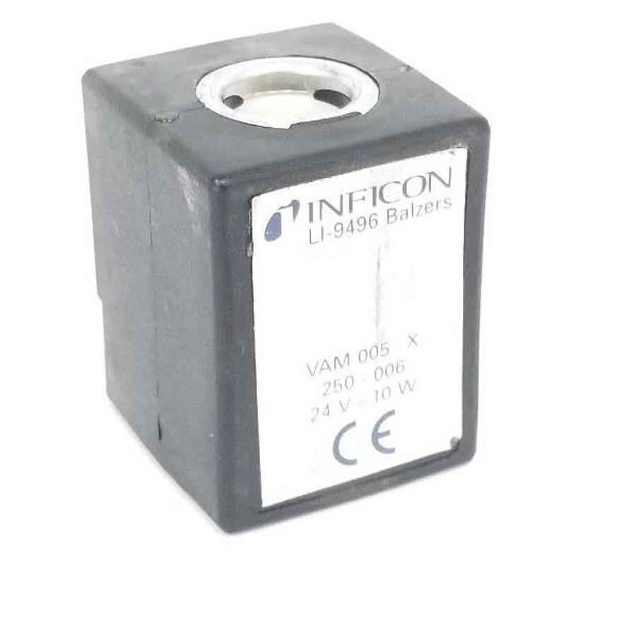 Used INFICON VAM-005-X SOLENOID VALVE 250-006 , 24V, 10W, 3NM MAX, VAM005X