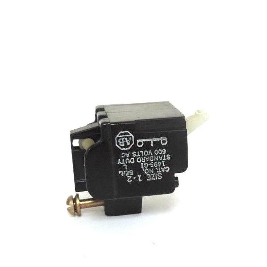 Used ALLEN BRADLEY 1495-G1 AUXILIARY CONTACT SIZE 1-2, 600V, 1495G1, SER. L