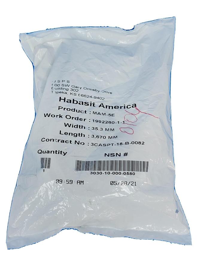 Used NEW HABASIT AMERICA MAM-5E BELT 1992280-1-1 WIDTH: 35.3MM LENGTH: 3,670MM