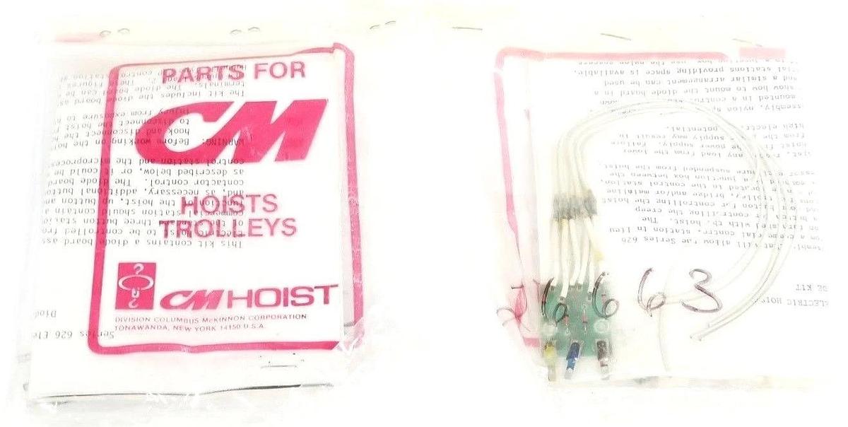 Used LOT OF 2 NEW CM HOIST SERIES 626 ELECTRIC HOIST DIODE KITS 26663