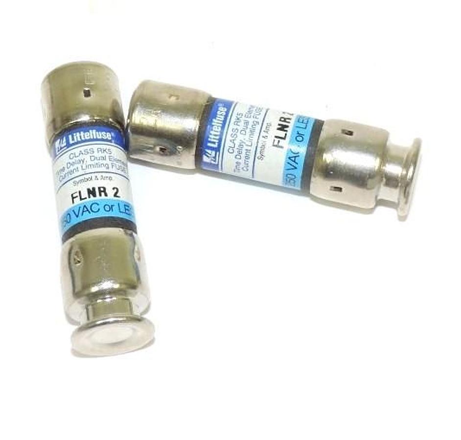 Used LOT OF 2 NEW LITTLEFUSE FLNR2 CLASS RK5 FUSES 250 VAC OR LESS