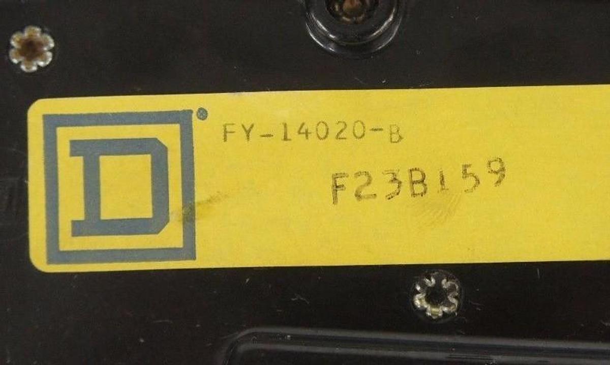 Used LOT OF 3 SQUARE D FY-14020 MOLDED CASE CIRCUIT BREAKERS INCLUDES A, B, C