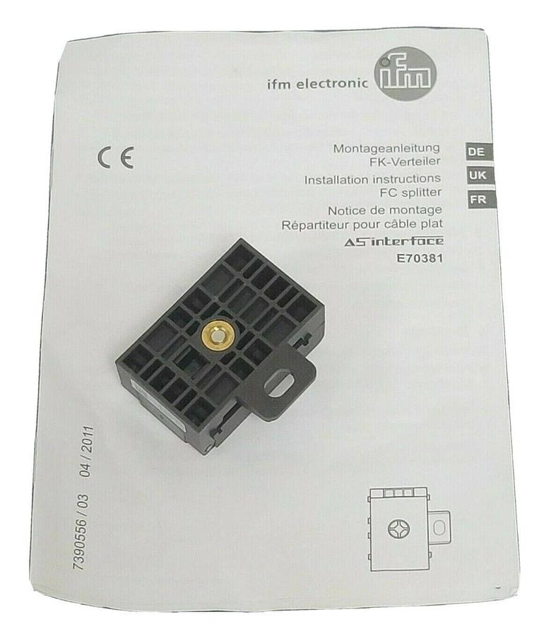 Used NEW IFM E70381 FLAT CABLE SPLITTER