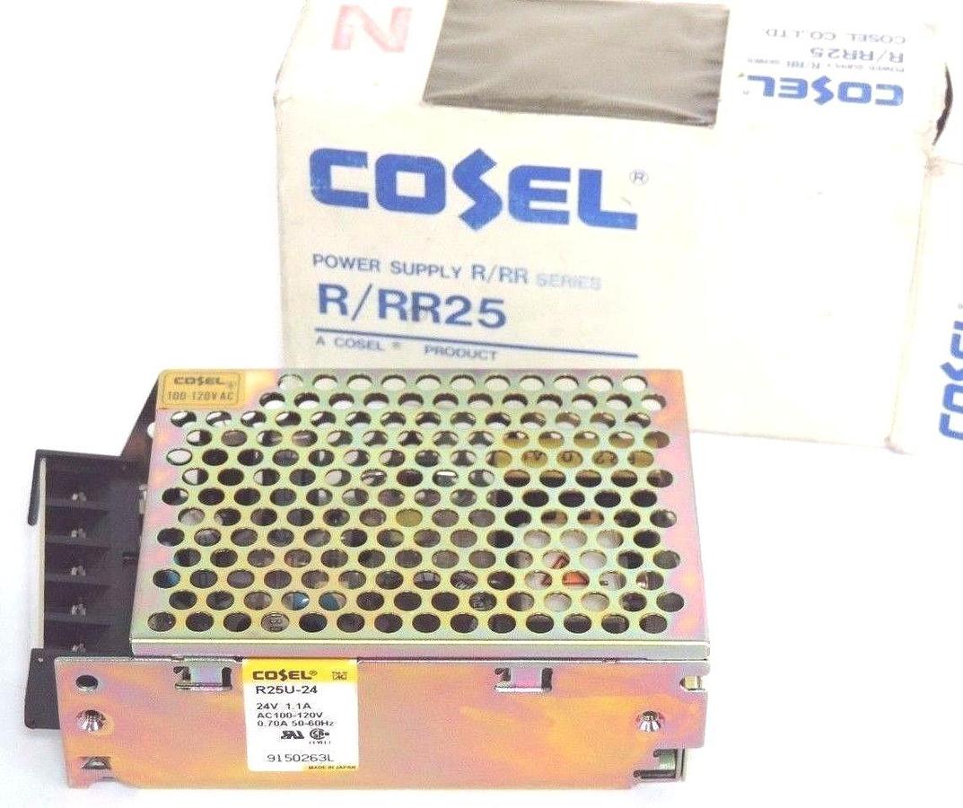 Used NIB COSEL R25U-24 POWER SUPPLY R25U24, R/RR SERIES R/RR25