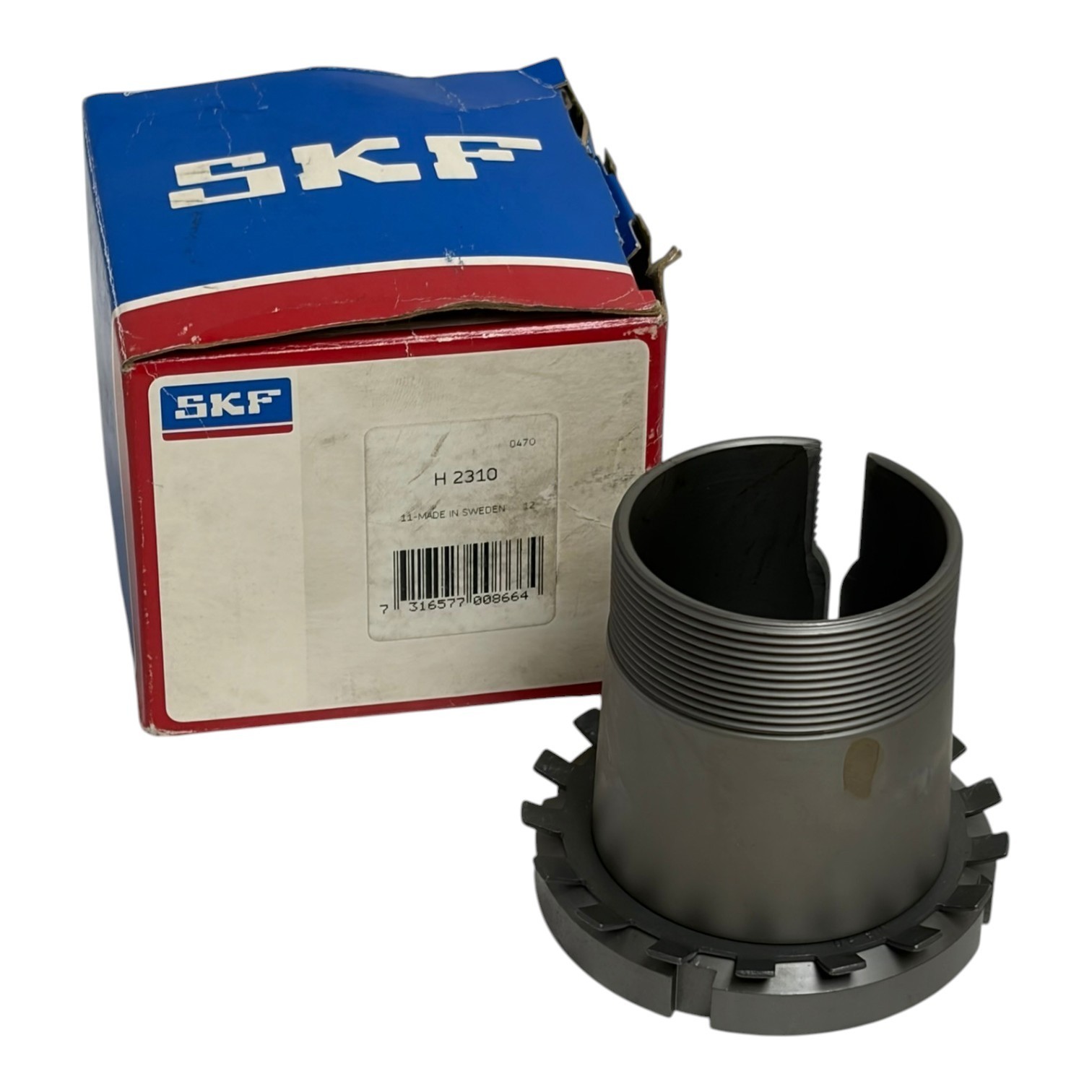 Used SKF H 2310 Adapter Sleeve Assembly Complete Locknut Lockwasher New Surplus