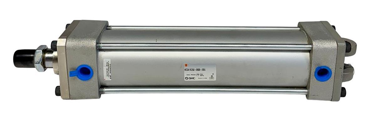 Used SMC NCDA1X250-0800-XB5 / NCDA1X2500800XB5 PNEUMATIC TIE-ROD CYLINDER NSNP