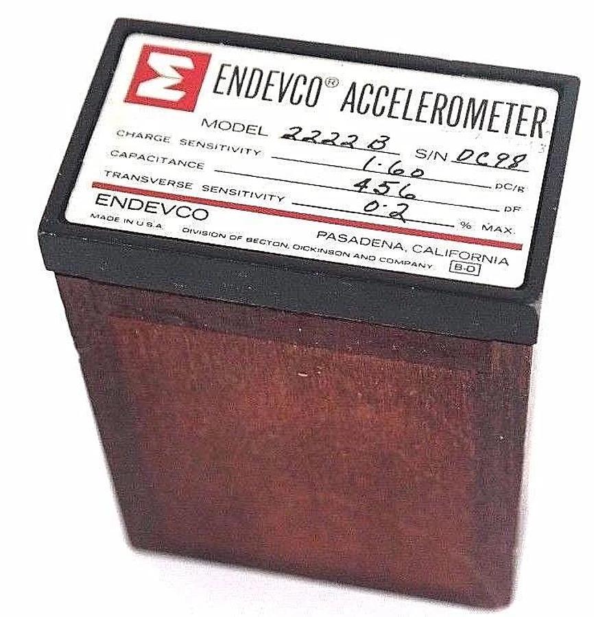 Used ENDEVCO ACCELEROMETER 2222B CHARGE SENSITIVITY: 1-60 CAPACITANCE: 456