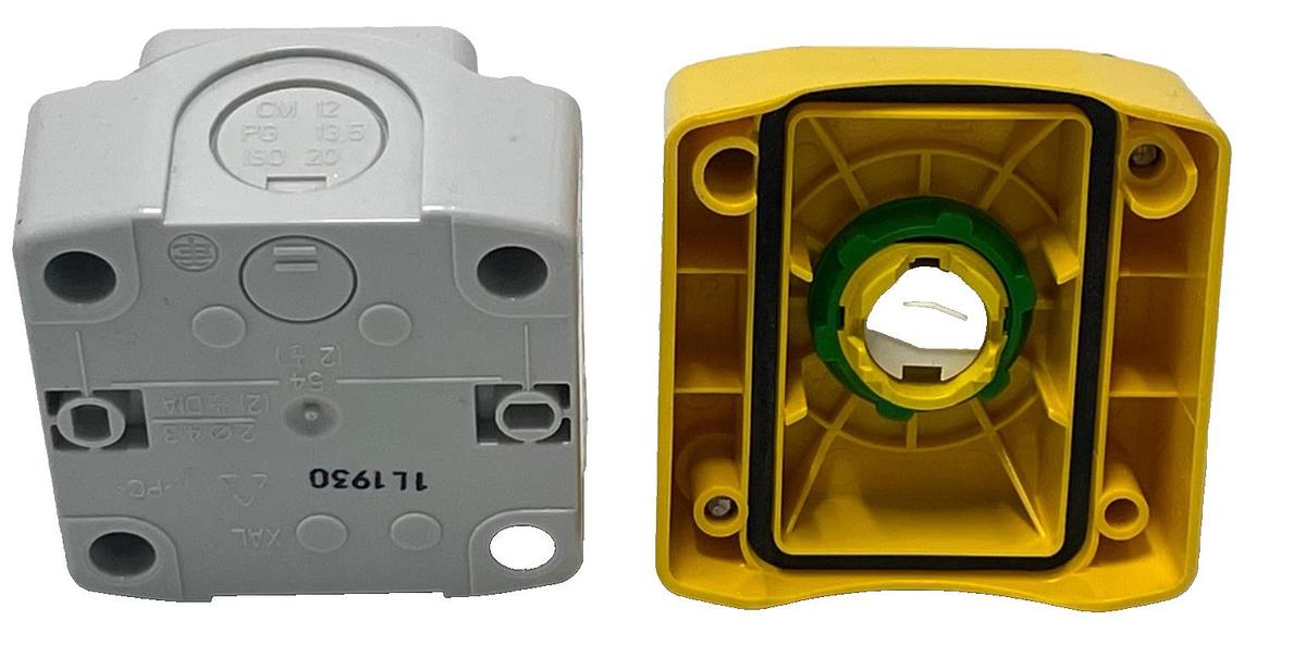 Used SCHNEIDER XALK178FH7 EMERGENCY STOP SWITCH YELLOW COMPLETE CONTROL BOX