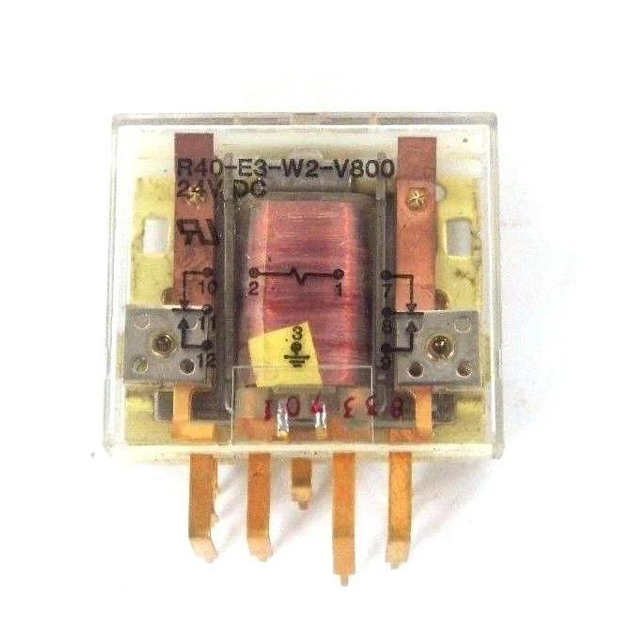 Used NIB POTTER & BRUMFIELD R40-E3-W2-V800 RELAY 24V, R40E3W2-V800