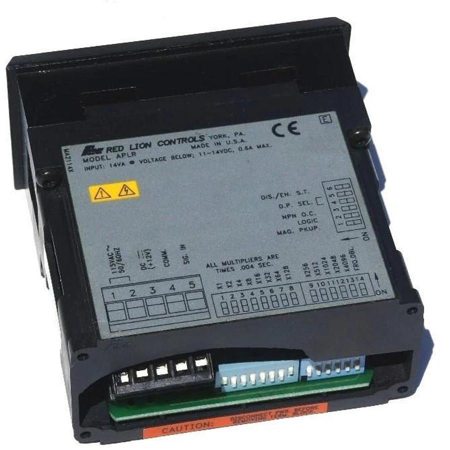 Used RED LION CONTORLS APLR0600 RATE INDICATOR 6 DIGIT 115VAC 11-14VDC .6AMP APLR
