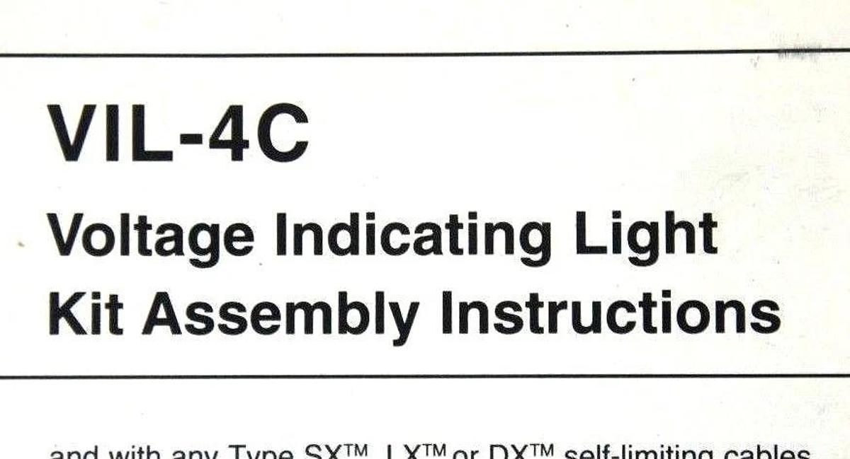 NIB THERMON VIL-4C VOLTAGE INDICATING LIGHT KIT ASSEMBLY VIL4C