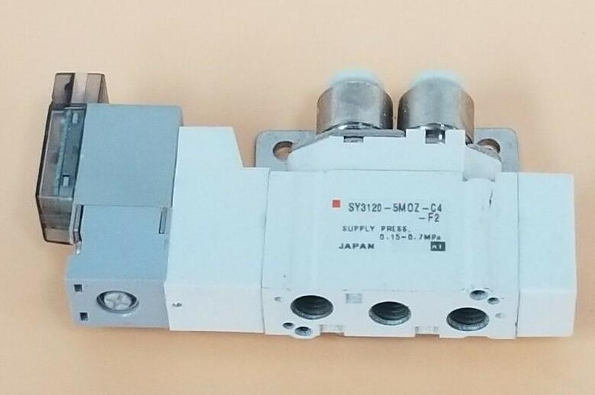 Used SMC SY3120-SMOZ-C4-F2 SOLENOID VALVE SY3120SMOZC4F2, 0.15-0.7MPa