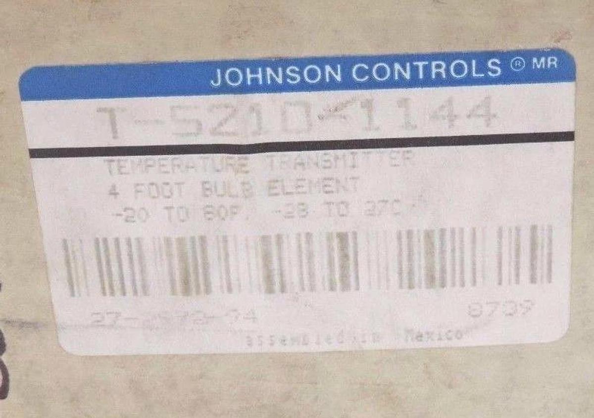 Used FACTORY SEALED JOHNSON CONTROLS T-5210-1144 TEMPERATURE TRANSMITTER, -20-80 F