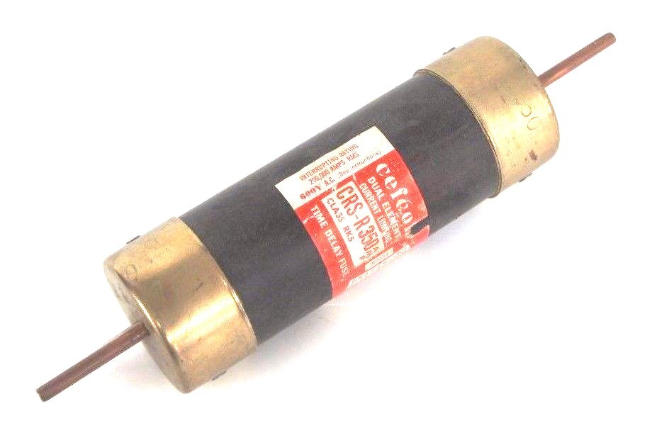 Used NEW CEFCO CRS-R350 CLASS RK5 DUAL ELEMENT TIME DELAY FUSE 350AMP