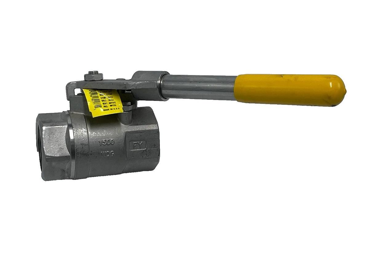 Apollo 76-507-01 Stainless Steel Ball Valve 1-1/2", Spring Return Deadman Handle