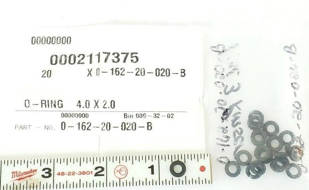 LOT OF 20 NEW KRONES 0-162-20-020-B O-RINGS 4.0X2.0
