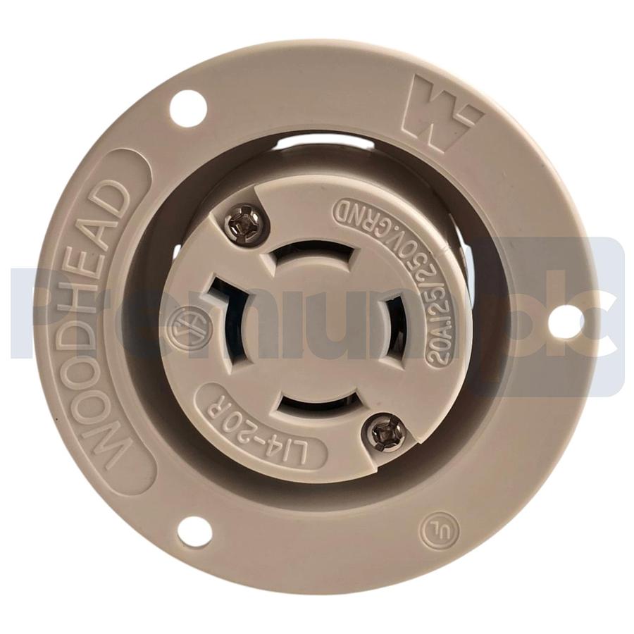 Used Woodhead 2774MB Safeway Flanged Receptacle NEMA L14-20 20A 125/250V 1301490042
