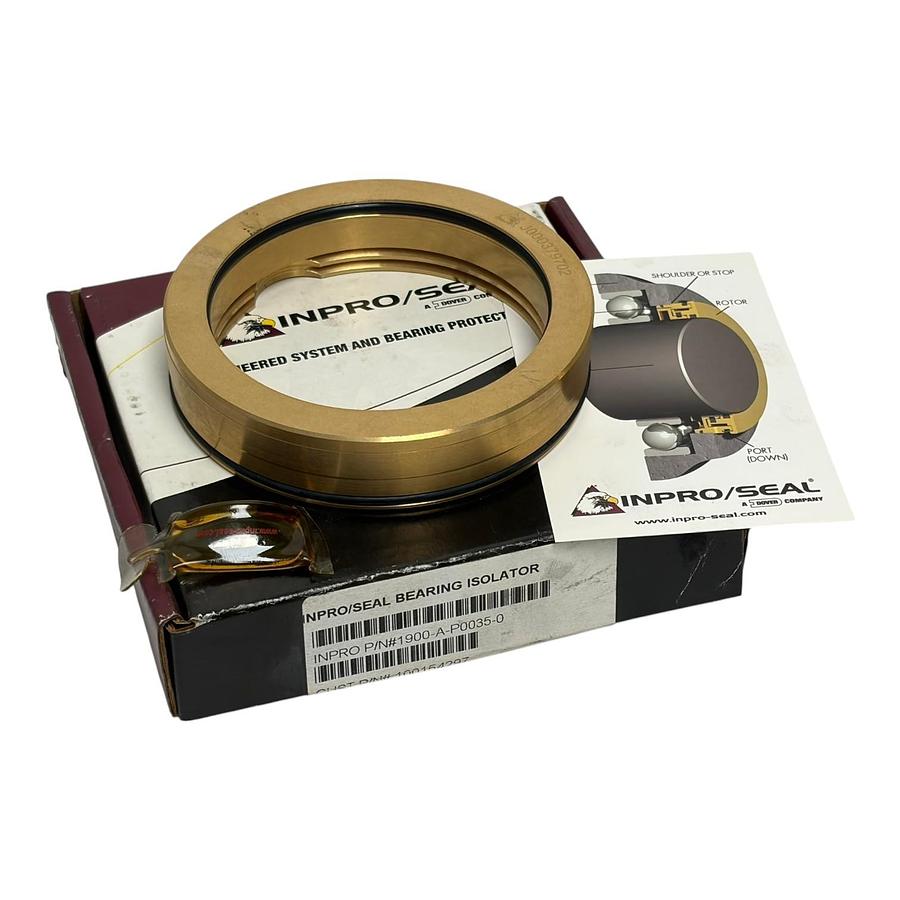 Used Inpro/Seal 1900-A-P0035-0 VBX Bearing Isolator Shaft Brass Seal New Surplus