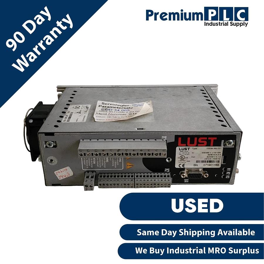 Used LUST LTi CDD34 005 C2.1 / CDD34.005,C2.1 CDD3000 INVERTER DRIVE SERVO CONTROLLER