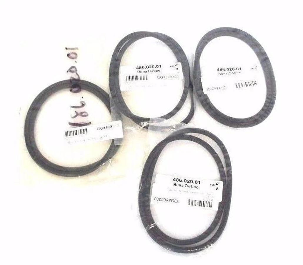 Used LOT OF 4 NEW BUSCH 486.020.01 BUNA O-RINGS SEAL 486-020-01