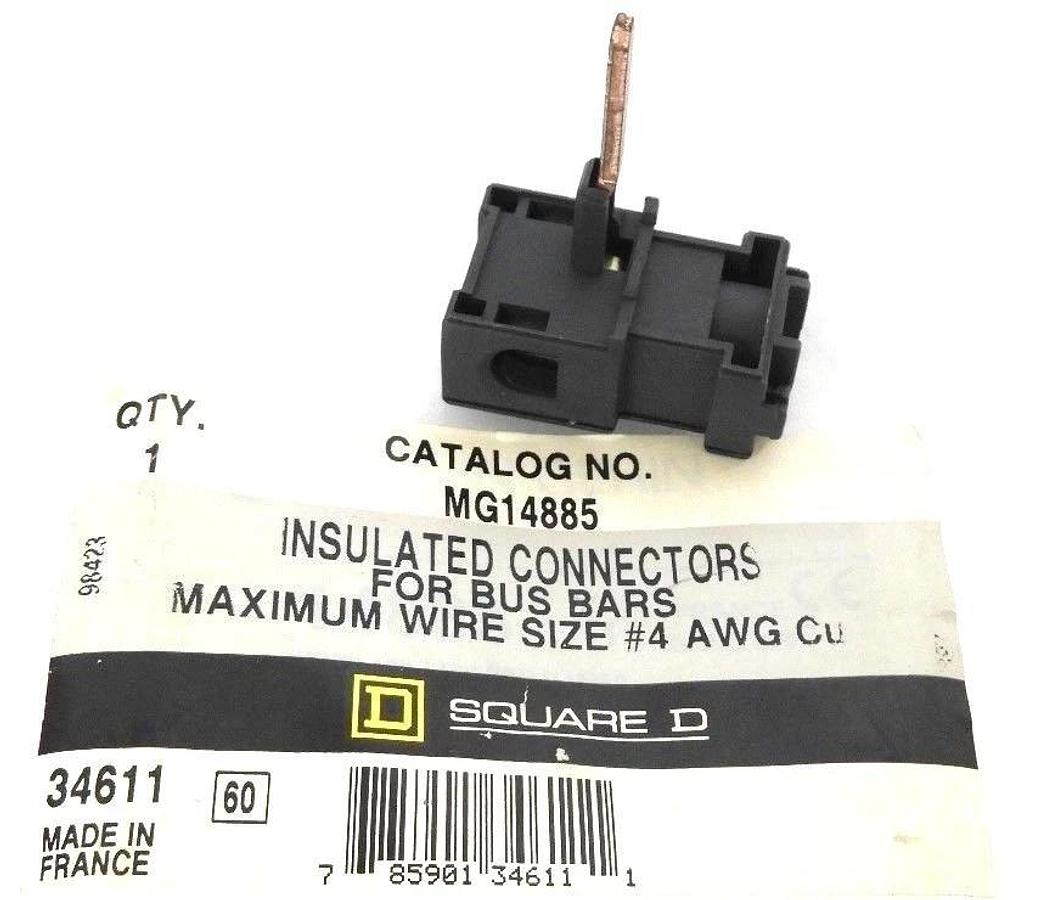 Used NEW SQUARE D MERLIN GERIN MG14885 INSULATED CONNECTORS 34611