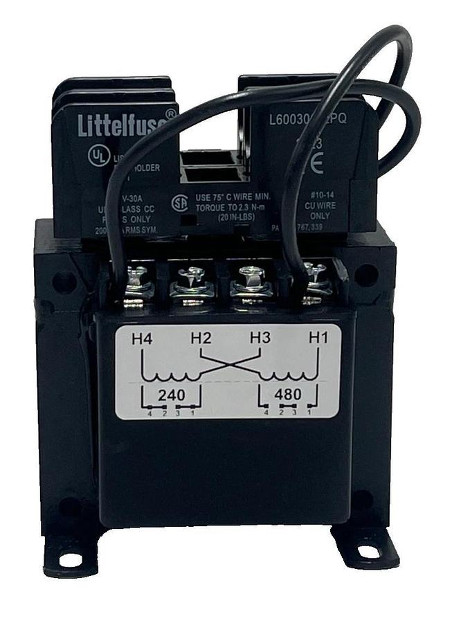 Dayton 31EG99 100 VA Control Transformer 240/480 V -  120 V Foot Mount, NSMP