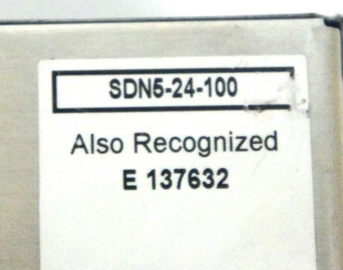 Used SOLA SDN5-24-100 POWER SUPPLY SDN524100, 115/230 VAC, 2.6-1.4A, 50/60HZ